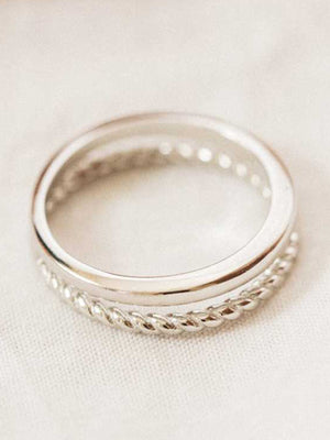 Sarahsilver Duetto Silver Ring