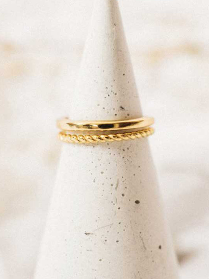 Sarahsilver Duetto Gold Ring | GOLD
