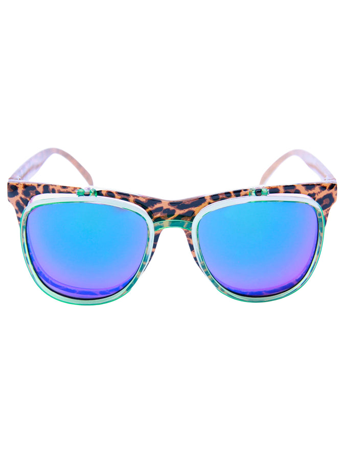 Happy Hour Flip Ups Sunglasse 2025 | LEOPARD PAJAMA PARTY