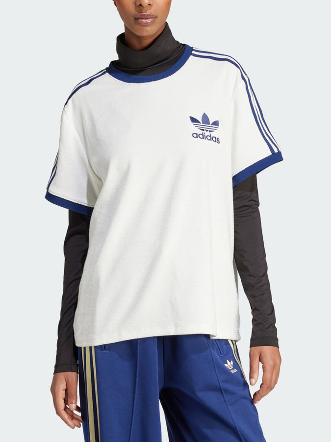 Adidas Terry 3 Stripes Women Off White T-Shirt Spring 2024 | OFF WHITE