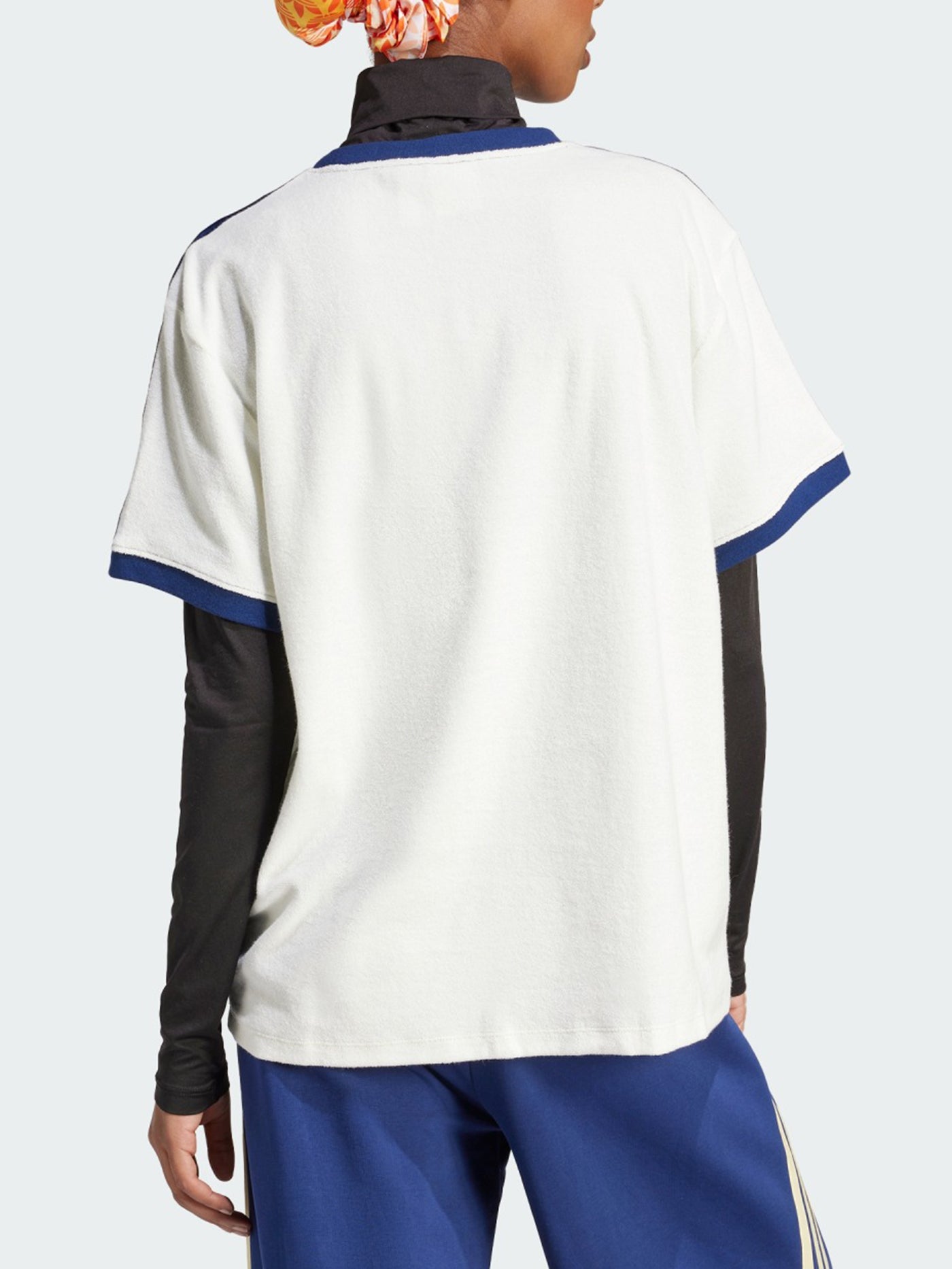 Adidas Terry 3 Stripes Women Off White T-Shirt Spring 2024