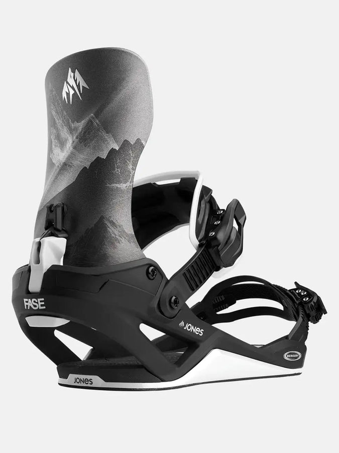 Jones Mercury Fase MTN Black/Silver Snowboard Bindings 2026 | MTN BLACK/SILVER
