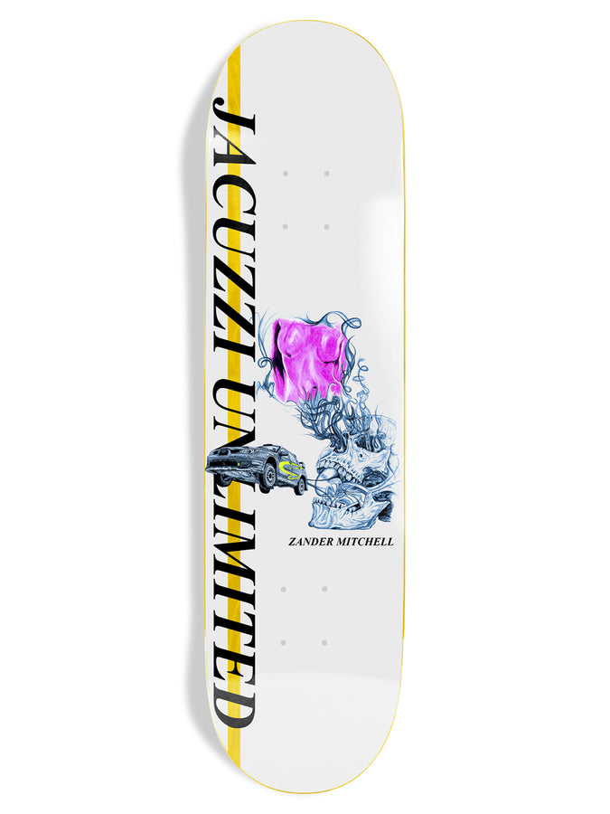 Jacuzzi Ex7 Mitchell Race Car Skateboard Deck | WHITE