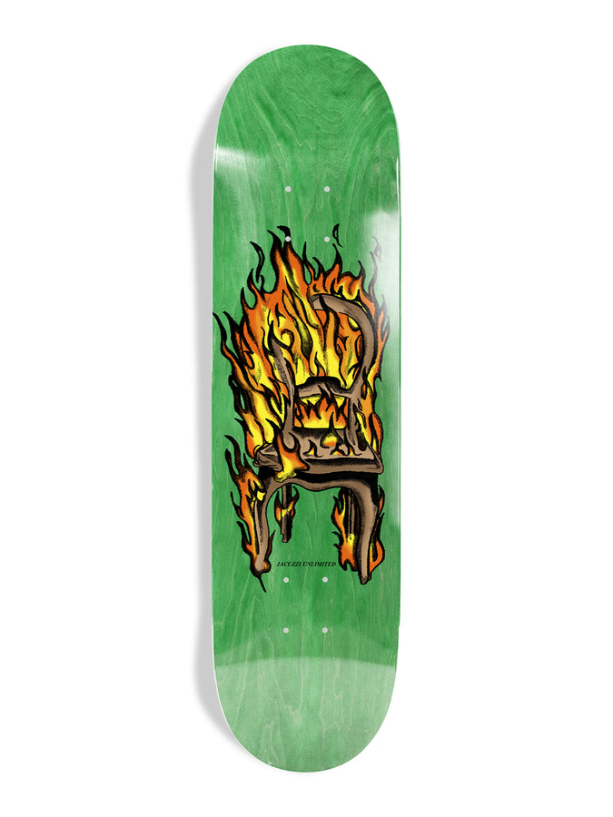 Jacuzzi Ex7 Chair On Fire Twin Tail Green 8.25’’ Skateboard Deck | GREEN