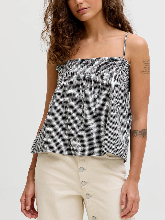 JJXX Zoe Seersucker Tank Top Spring 2026 | BLACK