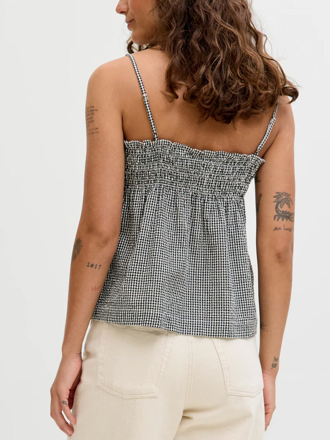 JJXX Zoe Seersucker Tank Top Spring 2026 | BLACK