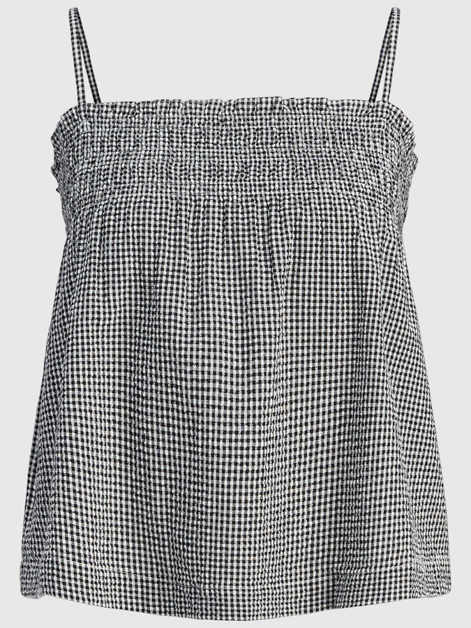 JJXX Zoe Seersucker Tank Top Spring 2026 | BLACK