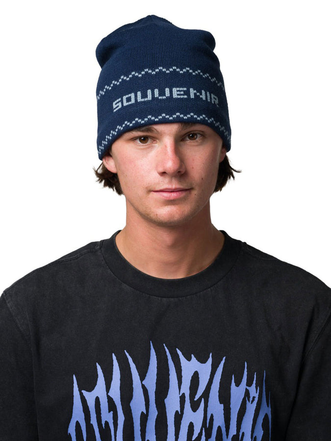 Souvenir Jacquard Skully Beanie | NAVY