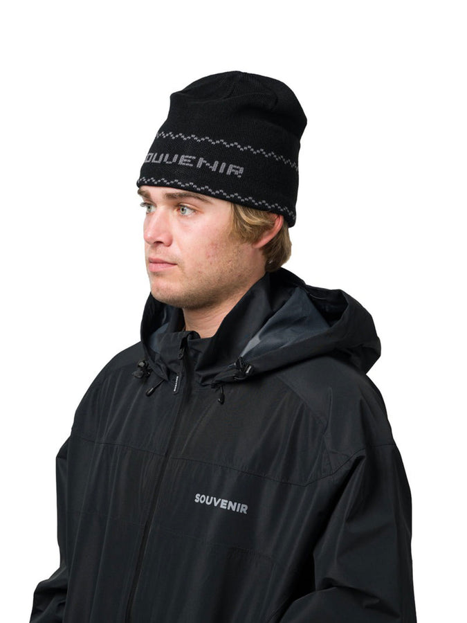 Souvenir Jacquard Skully Beanie | BLACK