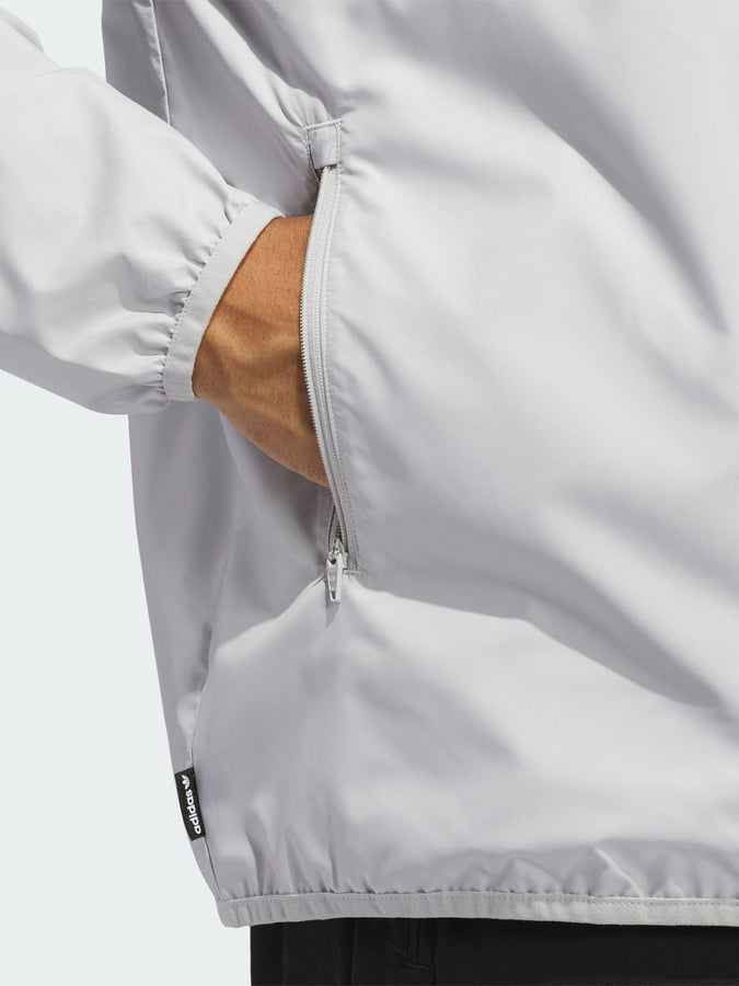 Adidas Skate Windbreaker Light Solid Gray Jacket Fall 2025 | LIGHT SOLID GREY/WHITE