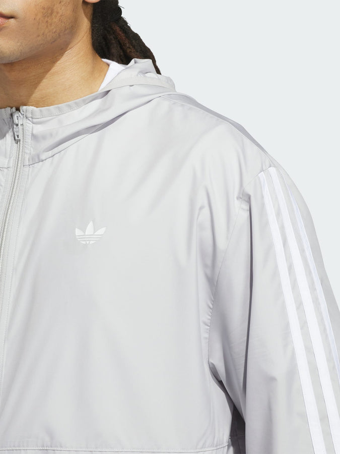 Adidas Skate Windbreaker Light Solid Gray Jacket Fall 2025 | LIGHT SOLID GREY/WHITE