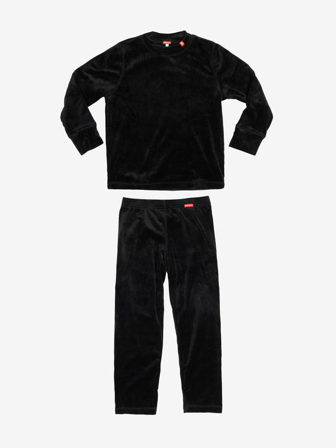 Airhole Milk Fleece Thermal Snowboard Base Layer Set 2024 | BLACK (BLK)