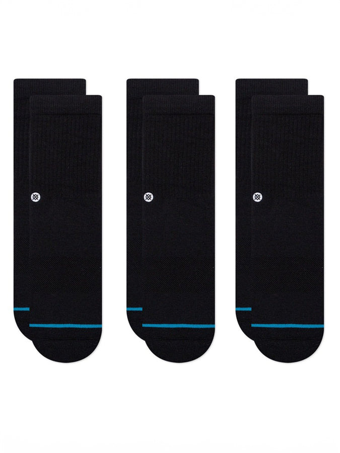 Stance 3 Pack Black Socks | BLACK (BLK)