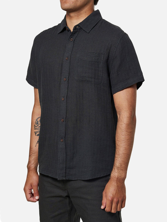 Katin Alan Solid Short Sleeve Buttondown Shirt Spring 2024 | BLACK WASH