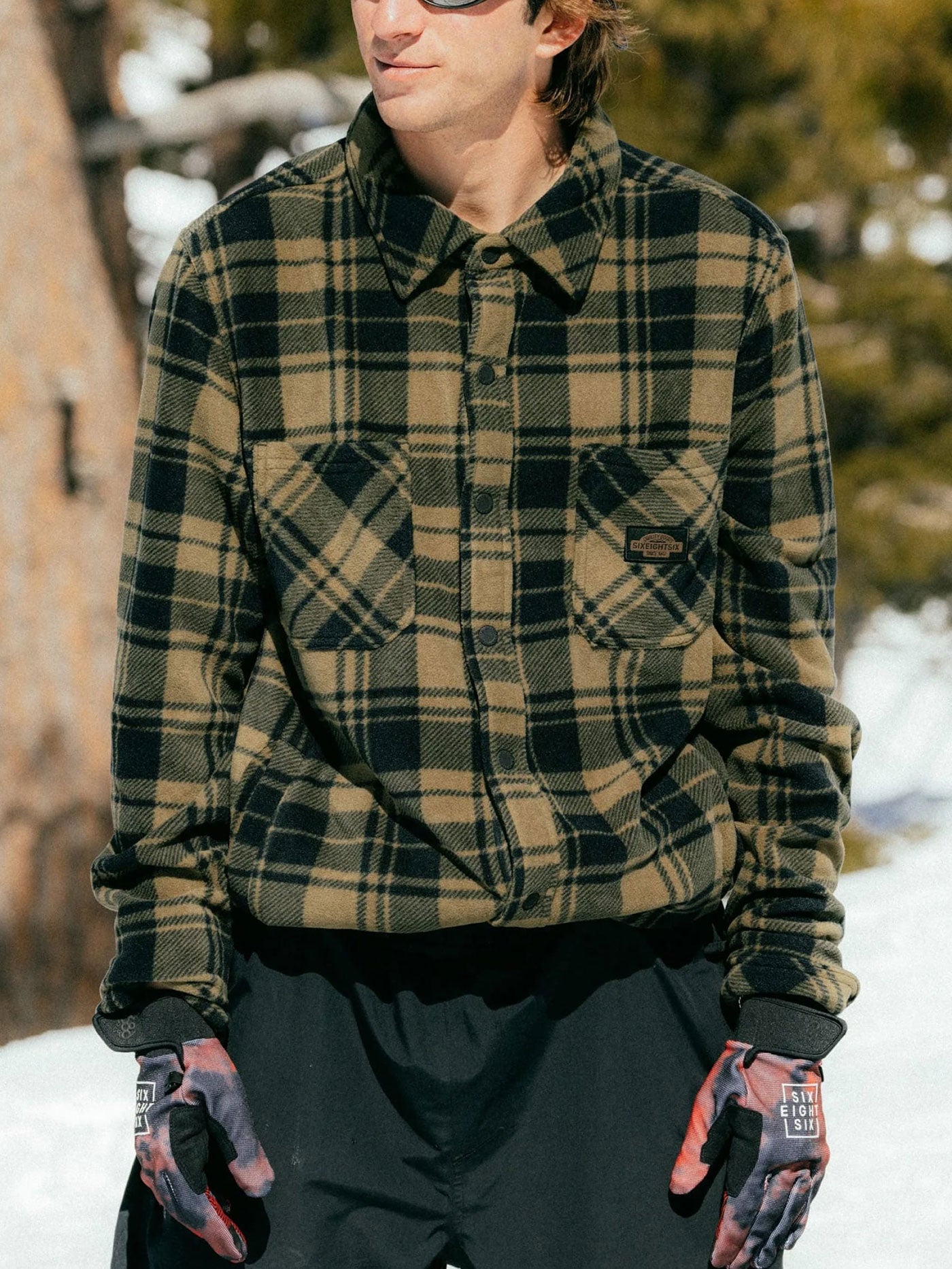 686 Sierra Fleece Long Sleeve Buttondown Shirt Winter 2025 EMPIRE