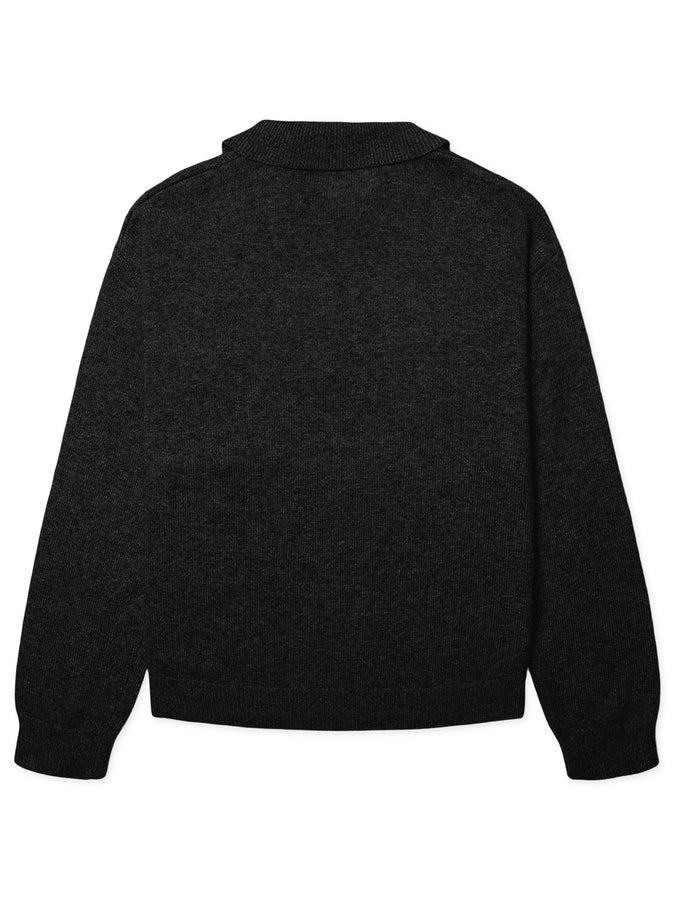 Woodbird Kang 1/2 Zip Polo Fall 2026 | BLACK