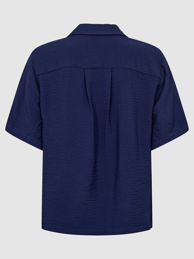 Minimum Karenlouise Short Sleeve Buttondown Shirt Spring 2024 | MEDIEVAL BLUE (3933)