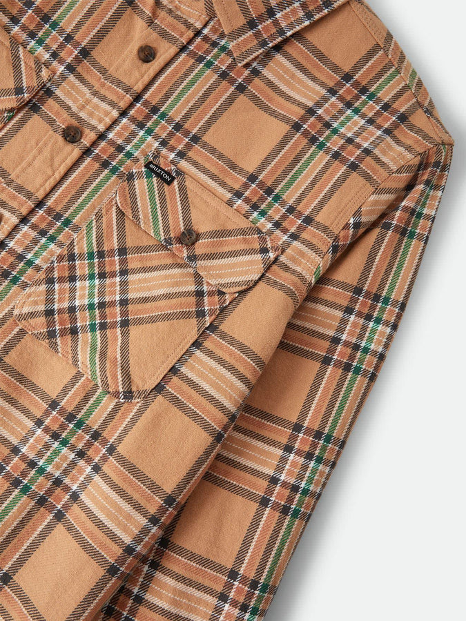 Brixton Bowery Flannel Long Sleeve Buttondown Shirt Fall 2026 | KHAKI/MULTI