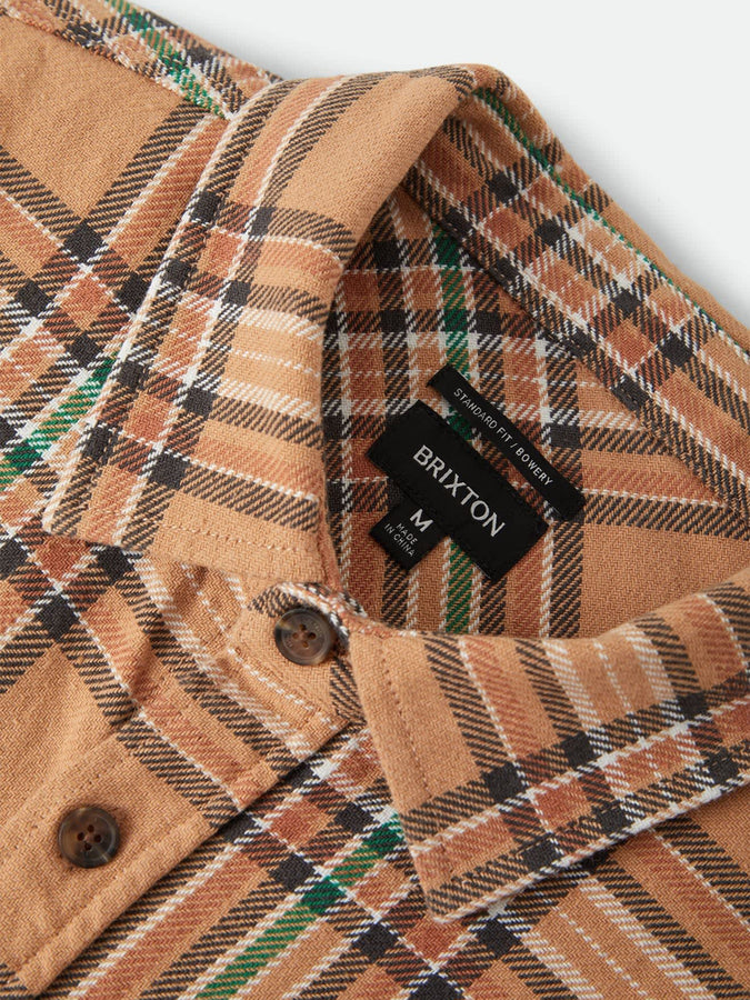 Brixton Bowery Flannel Long Sleeve Buttondown Shirt Fall 2026 | KHAKI/MULTI