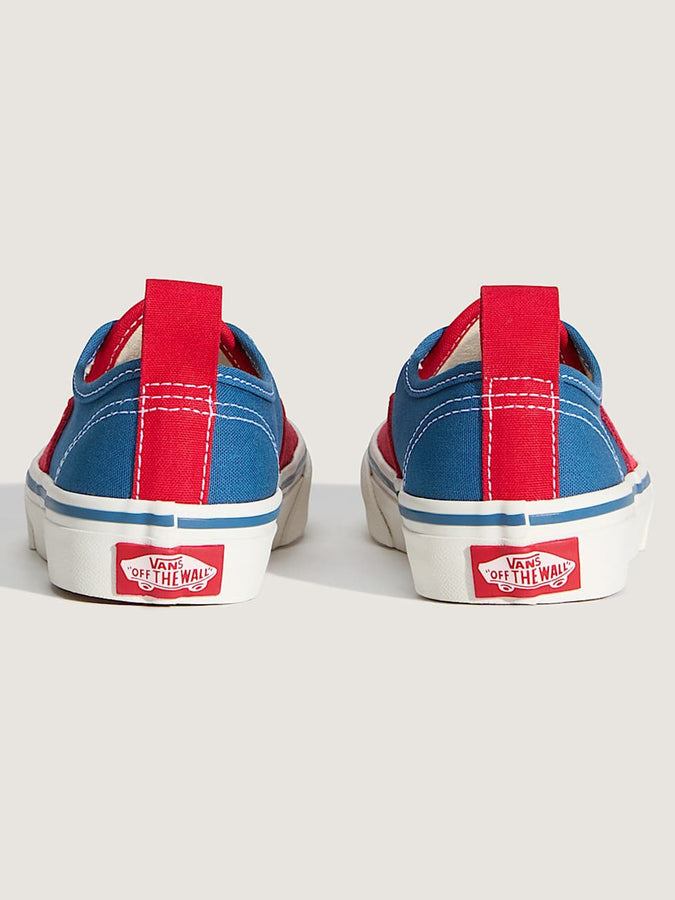 Vans Authentic Elastic Lace Primary Racing Red Shoes (Kids 2-14) Spring 2026 |PRIMARY RACING RED (IZQ)