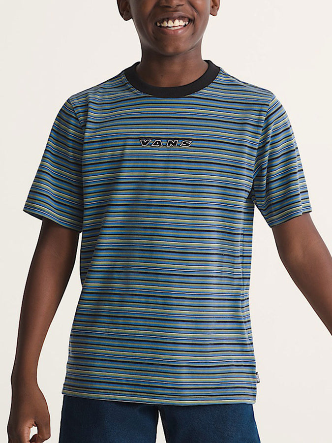 Vans Cameron Stripe T-Shirt Spring 2026 | BLACK/TRUE BLUE (BTE)