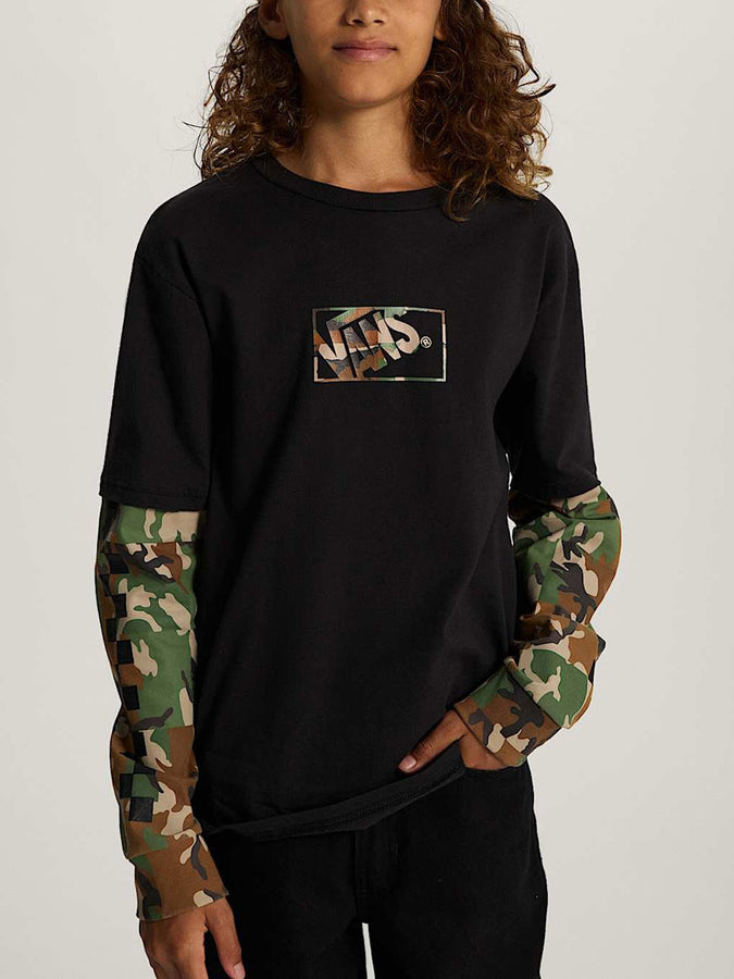 Vans Camo Twofer Long Sleeve T-Shirt Fall 2026 | BLACK (BLK