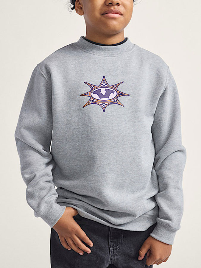 Vans Star Checker Crewneck Sweatshirt Fall 2025 | CEMENT HEATHER (02F)