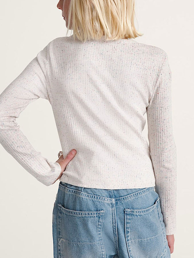 Vans Teri Confetti Rib Long Sleeve T-Shirt Spring 2026 | MARSHMALLOW (FS8)