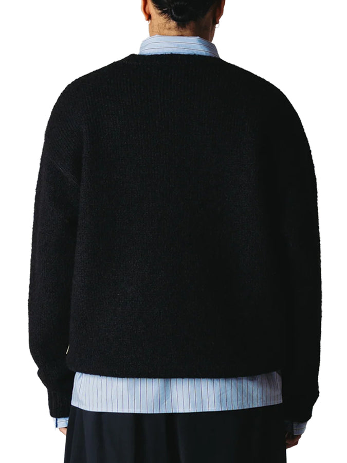 Woodbird Kurt Mohairy Crewneck Sweater Fall 2026 | BLACK