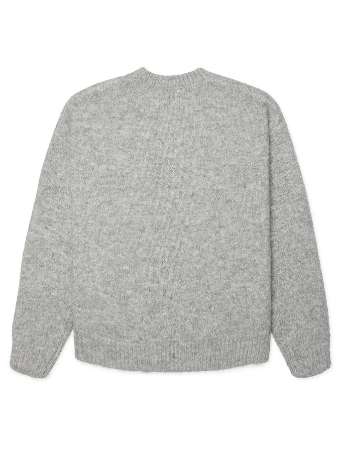 Woodbird Kurt Mohairy Crewneck Sweater Fall 2026 | DARK GREY MELANGE
