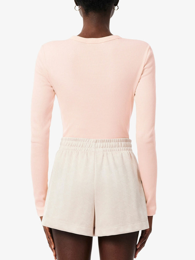 Lacoste Slim Fit Ribbed Long Sleeve T-Shirt Fall 2026 | PINK (N6I)