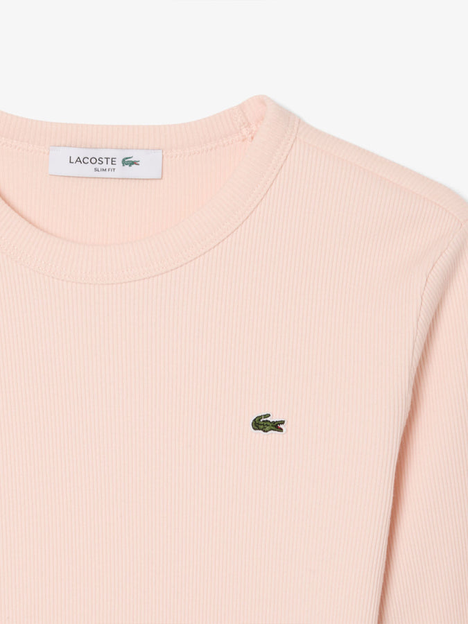 Lacoste Slim Fit Ribbed Long Sleeve T-Shirt Fall 2026 | PINK (N6I)