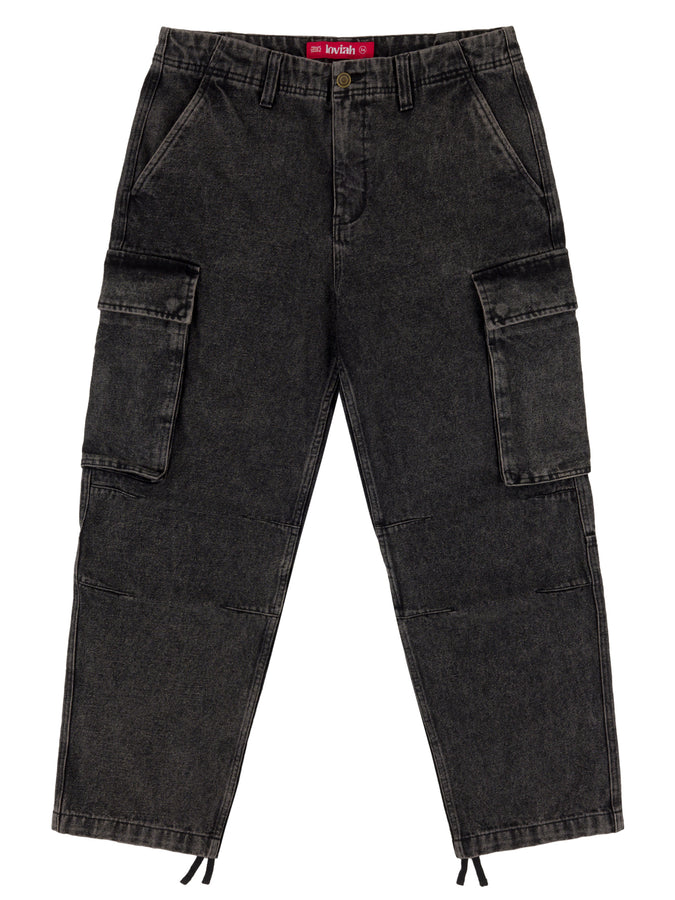 Loviah Cargo jeans Spring 2024 | BLACK ACID WASH