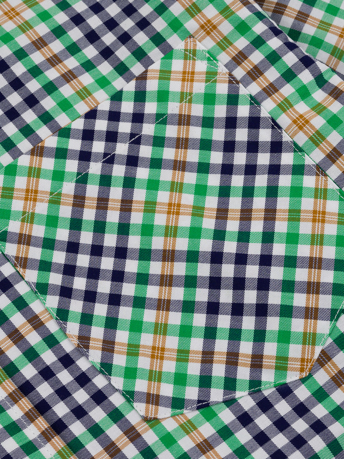Loviah Plaid Long Sleeve Buttondown Shirt Spring 2024 | NAVY/GREEN