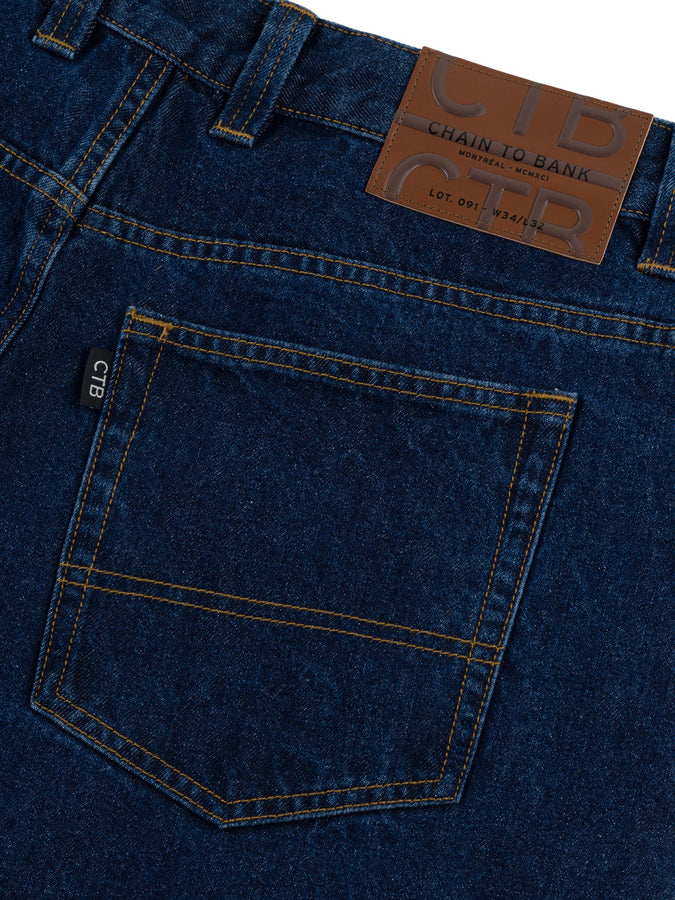 Chain To Bank Billions Baggy Fit Jeans Fall 2025 | MEDIUM INDIGO WASH
