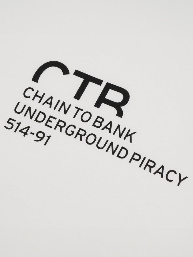 Chain To Bank Underground Piracy T-Shirt Fall 2026 | WHITE