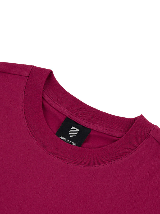 Chain To Bank Classic Staple T-Shirt Fall 2027 | BURGUNDY