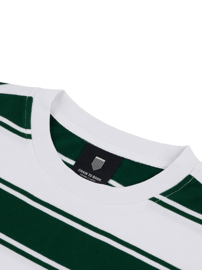 Chain To Bank Strife Stripe Elevated T-Shirt Fall 2027 | GREEN