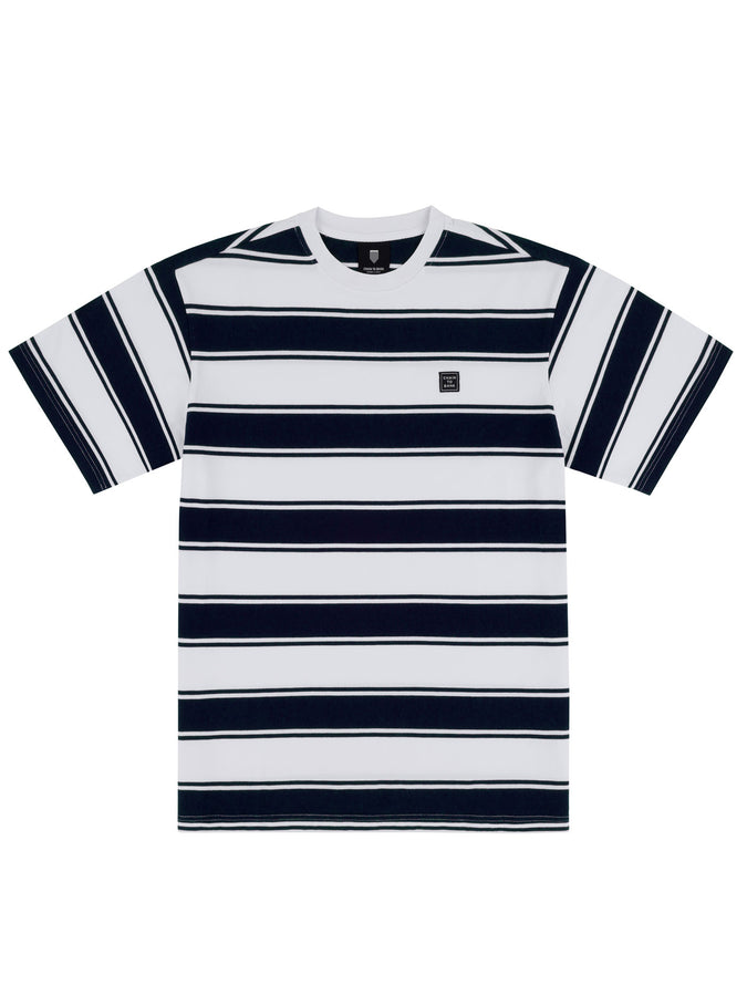 Chain To Bank Strife Stripe Elevated T-Shirt Fall 2027 | NAVY
