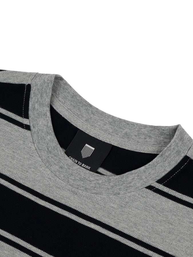 Chain To Bank Strife Stripe Elevated T-Shirt Fall 2027 | BLACK