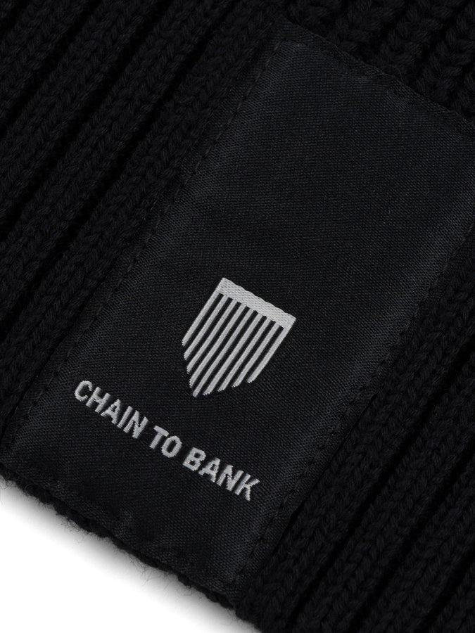 Chain To Bank Lined Up Sweater Holiday 2024 | BLACK
