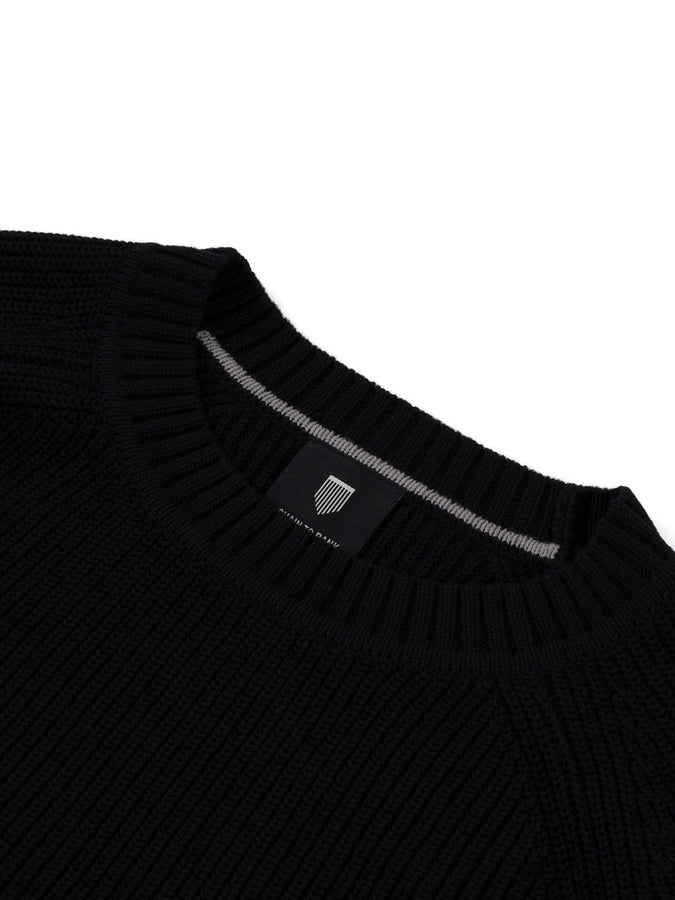 Chain To Bank Lined Up Sweater Holiday 2025 | BLACK