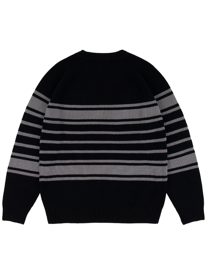 Chain To Bank Lined Up Sweater Holiday 2024 | BLACK