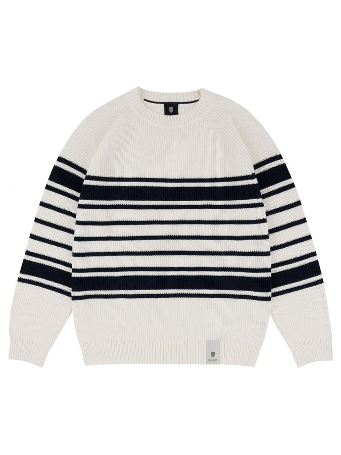 Chain To Bank Lined Up Sweater Holiday 2025 | WHITE