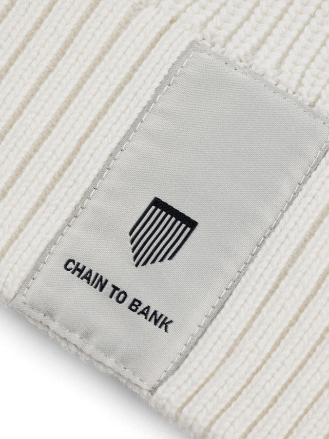 Chain To Bank Lined Up Sweater Holiday 2025 | WHITE