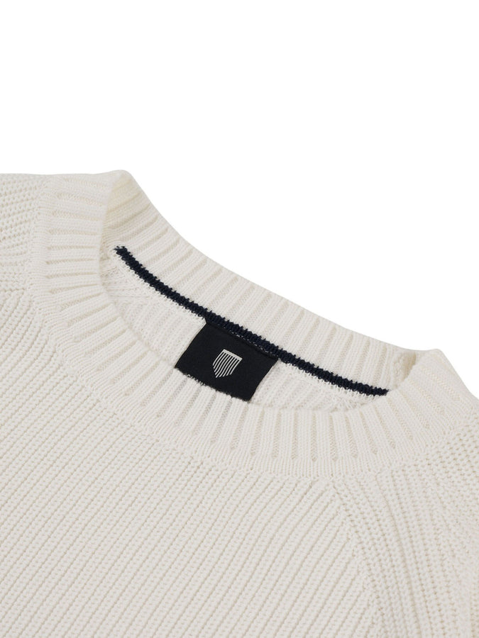 Chain To Bank Lined Up Sweater Holiday 2025 | WHITE