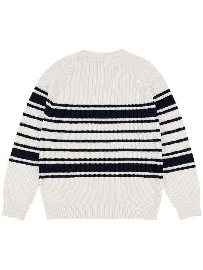 Chain To Bank Lined Up Sweater Holiday 2025 | WHITE