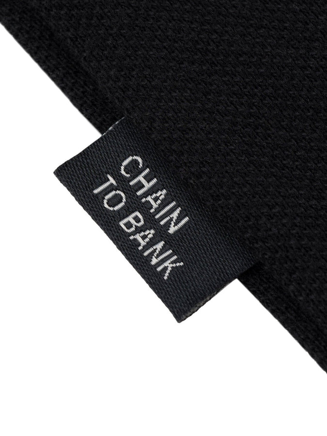 Chain To Bank Solid AF Crewneck Sweatshirt Fall 2027 | BLACK