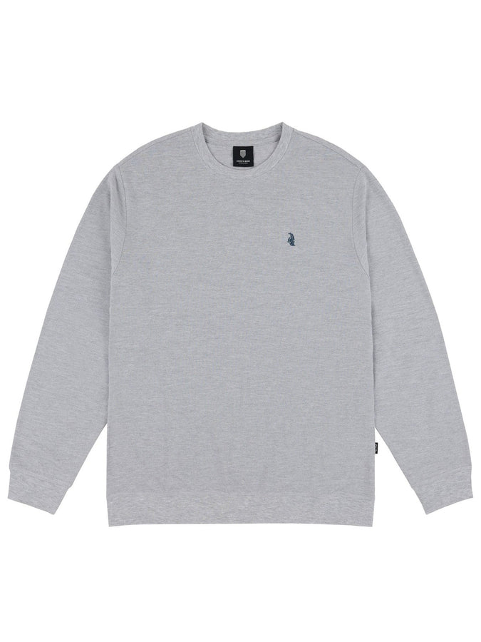 Chain To Bank Solid AF Crewneck Sweatshirt Fall 2027 | HEATHER GREY