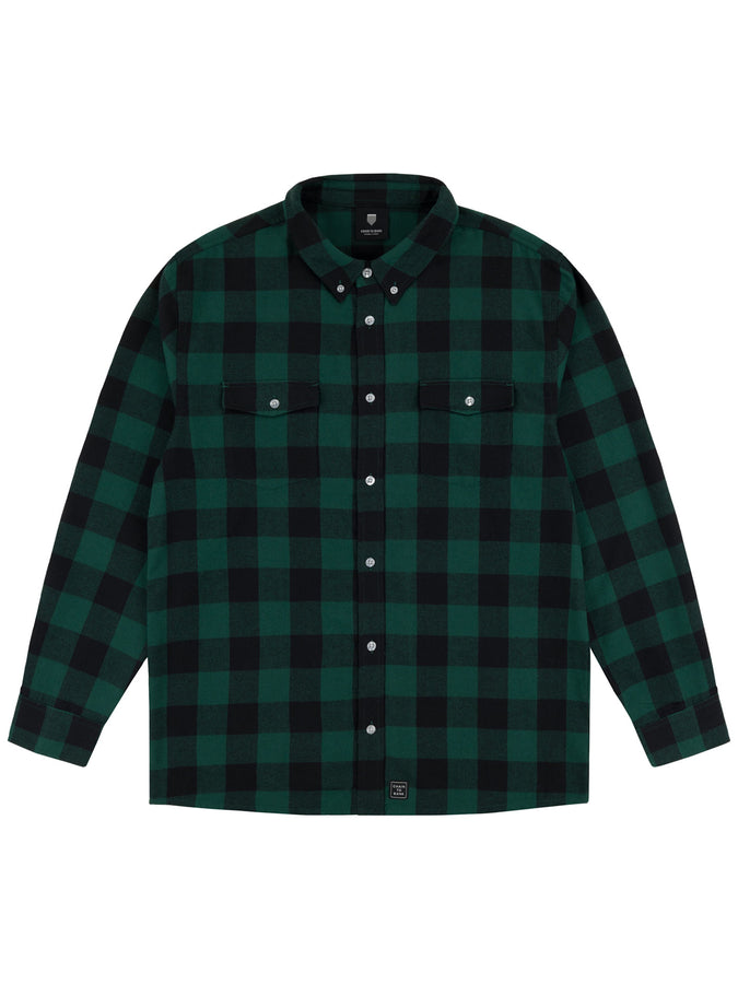 CTB Canadian Bacon Flannel L/S Buttondown Shirt Fall 2025 | GREEN PLAID
